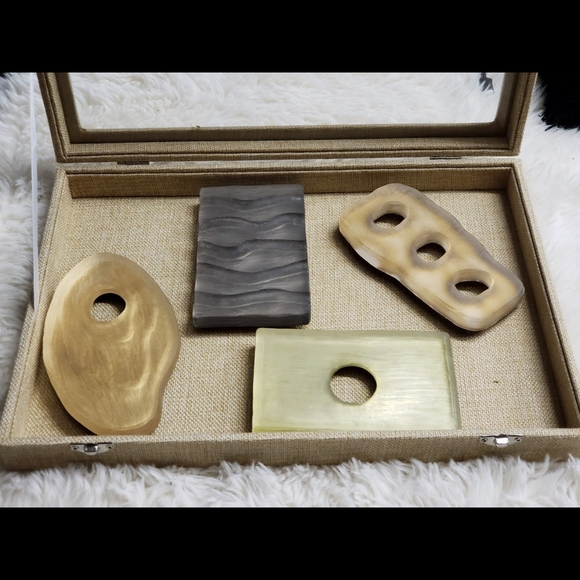 VTG ALEXIS BITTAR Sculpture Set Home Decor Jewelry Necklace Artisan Lucite Mod - Picture 10 of 11